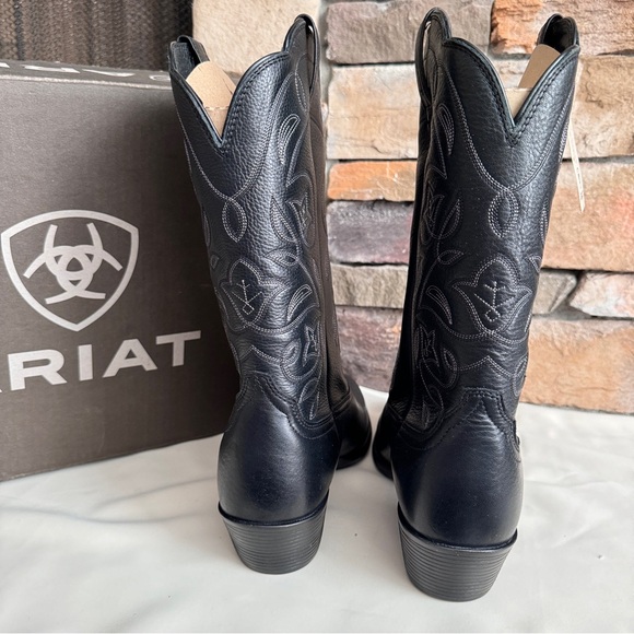 Ariat Ladies Heritage Western Black R Toe Deertan Boot 10001037 Size 12 B EUR 43 - Picture 12 of 12